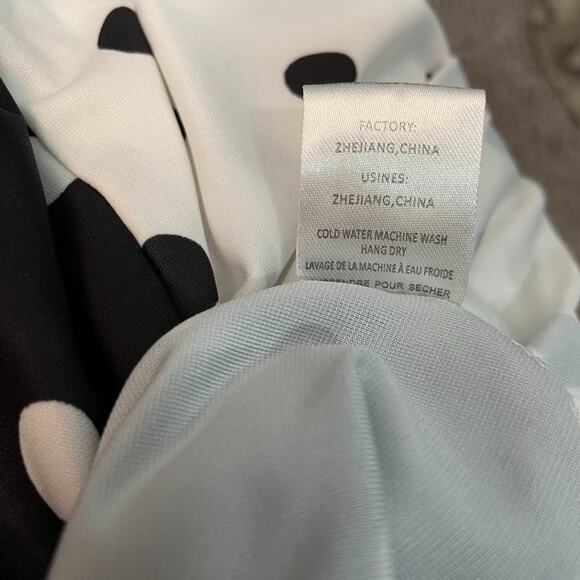 Lily by Firmiana Tunic Top Plus Size 4XL Black White Polka Dot Stretch Easy Care - Picture 8 of 11